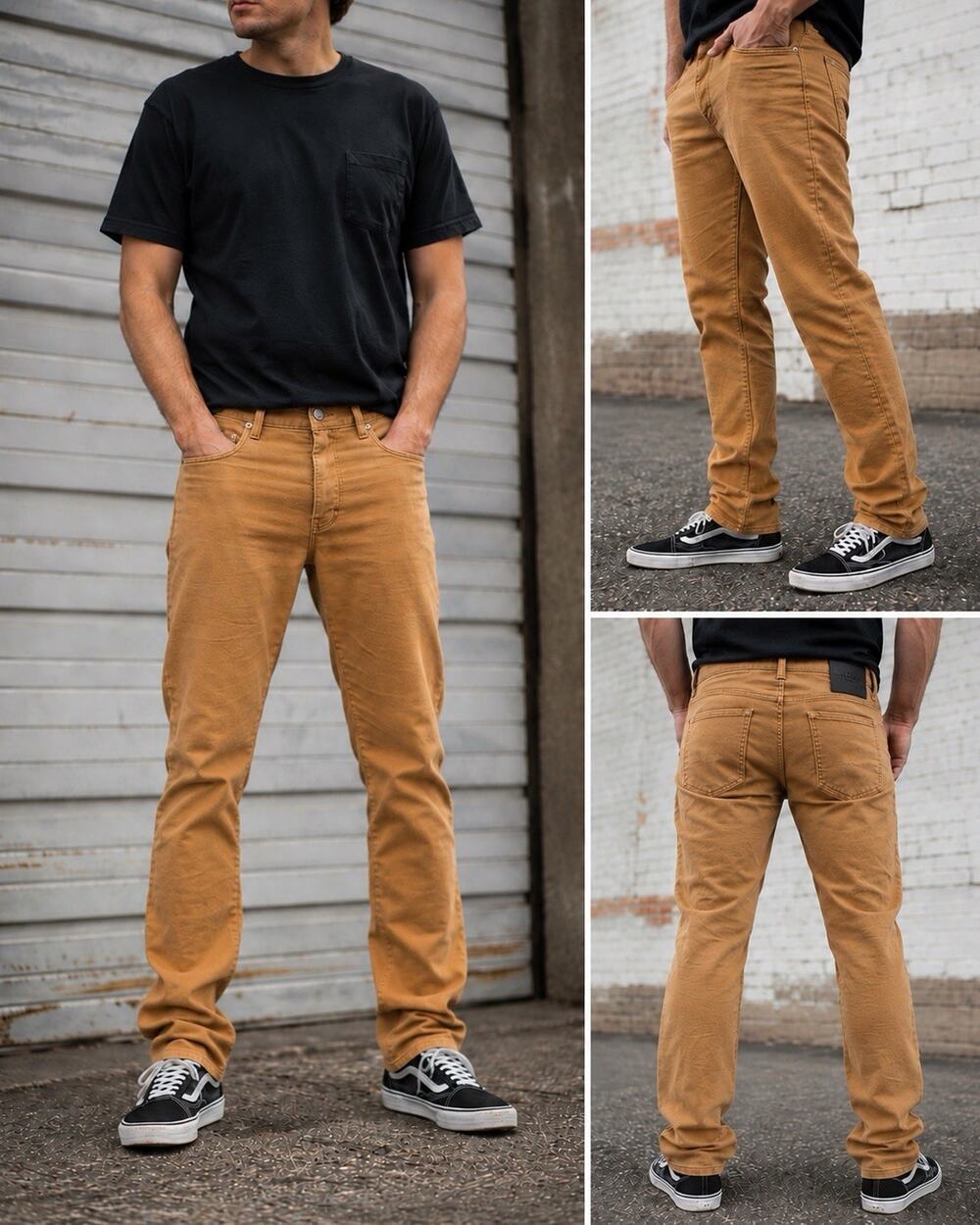 Nike Engineered for World Class Athletes 5 Pocket Canvas Jeans Tan 30 Medium